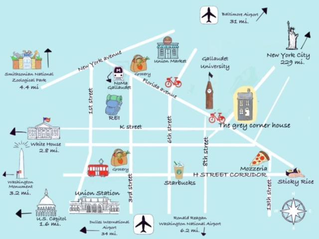 The Gray Corner House By Gallaudet 3 Bedroom 2 Ba Washington Esterno foto